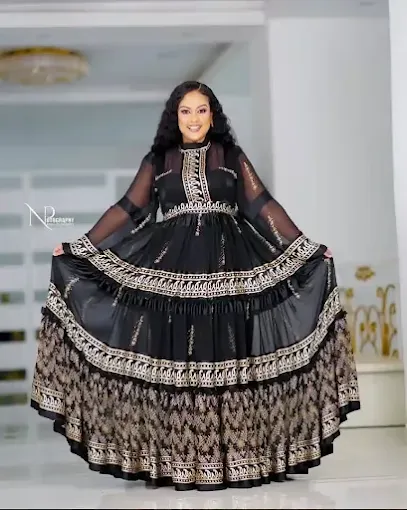 Klassieke zwarte habesha kemis